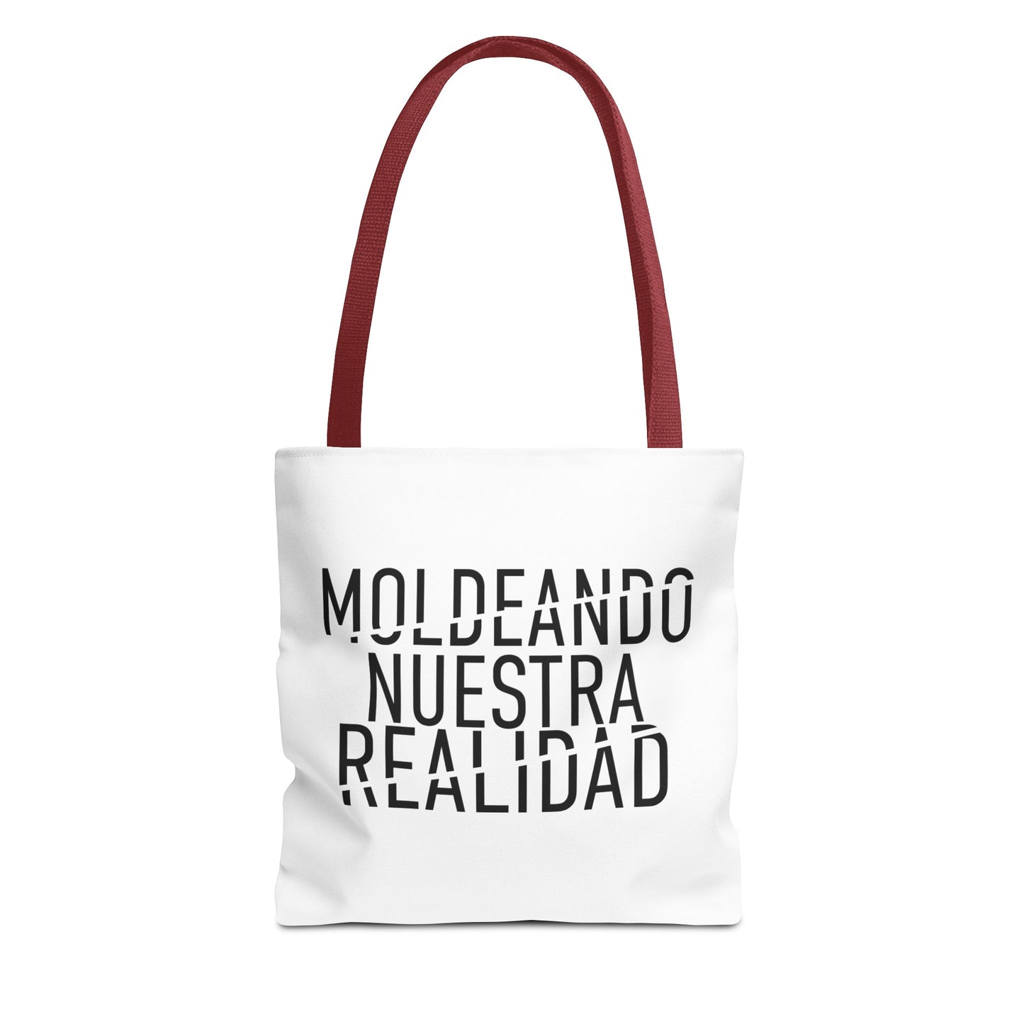 MOLDEANDO NUESTRA REALIDAD - Bolsa de mano con cita inspiradora.