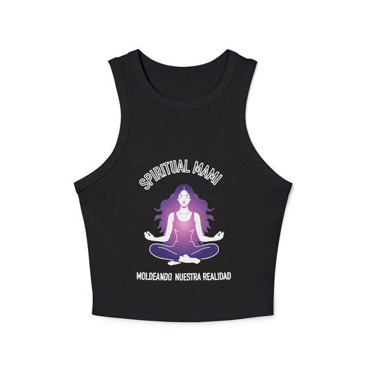 MAMI ESPIRITUAL - Camiseta sin mangas con micro costillas.