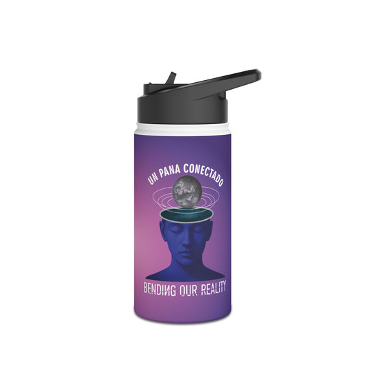 UN PANA CONECTADO - Elegante botella de agua de acero inoxidable.